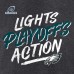 Толстовка с капюшоном Philadelphia Eagles 2021 NFL Playoffs Bound Lights Action - Charcoal - оригинальная атрибутика плейофф НФЛ 2021/2022