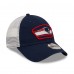 New England Patriots New Era Navy/White Logo Patch Trucker 9FORTY Snapback Hat