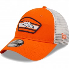 Бейсболка Denver Broncos New Era Logo Patch Trucker 9FORTY - Orange/White