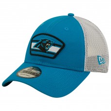 Бейсболка Carolina Panthers New Era Logo Patch Trucker 9FORTY - Blue/White