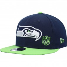 Бейсболка Seattle Seahawks New Era Flawless 9FIFTY - College Navy/Neon Green