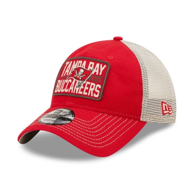 Бейсболка Tampa Bay Buccaneers New Era Devoted Trucker 9TWENTY - Red/Natural