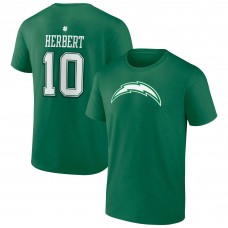 Футболка Justin Herbert Los Angeles Chargers St. Patricks Day Icon Player - Green