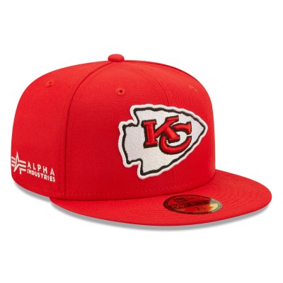Бейсболка Kansas City Chiefs New Era x Alpha Industries Alpha 59FIFTY - Red