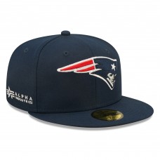 New England Patriots New Era x Alpha Industries Alpha 59FIFTY Fitted Hat - Navy