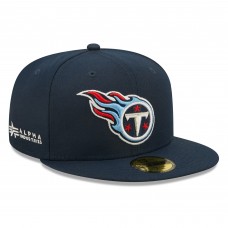 Tennessee Titans New Era x Alpha Industries Alpha 59FIFTY Fitted Hat - Navy