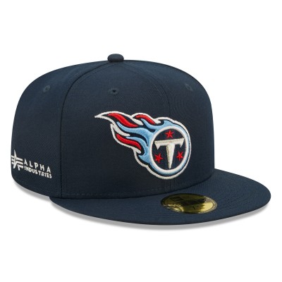 Бейсболка Tennessee Titans New Era x Alpha Industries Alpha 59FIFTY - Navy