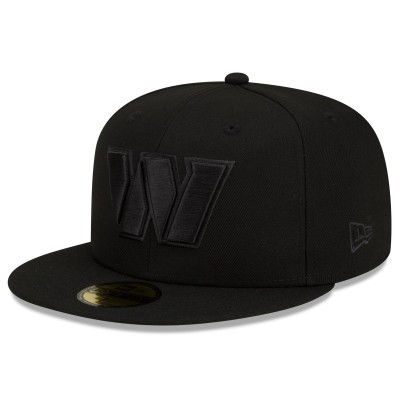 Бейсболка Washington Commanders New Era Black on Black 59FIFTY