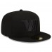 Бейсболка Washington Commanders New Era Black on Black 59FIFTY