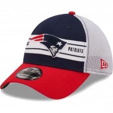 Бейсболка New England Patriots New Era Team Banded 39THIRTY - Navy/Red