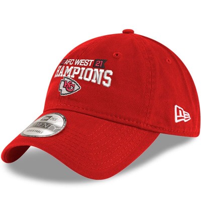 Бейсболка Kansas City Chiefs New Era 2021 AFC West Division Champions 9TWENTY - Red - оригинальная атрибутика плейофф НФЛ 2021/2022