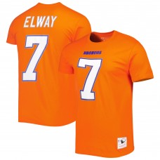 John Elway Denver Broncos Mitchell & Ness Retired Player Logo Name & Number T-Shirt - Orange