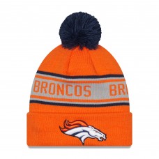 Шапка с помпоном Denver Broncos New Era Orange Repeat