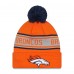 Шапка с помпоном Denver Broncos New Era Orange Repeat