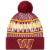 Шапка с помпоном Washington Commanders New Era Striped Cuffed Knit - Burgundy