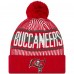 Шапка с помпоном Tampa Bay Buccaneers New Era Striped Cuffed Knit - Red Шапка с помпоном Tampa Bay Buccaneers New Era Striped Cuffed Knit - Red