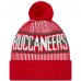 Шапка с помпоном Tampa Bay Buccaneers New Era Striped Cuffed Knit - Red