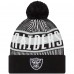Шапка с помпоном Las Vegas Raiders New Era Striped Cuffed Knit - Black Шапка с помпоном Las Vegas Raiders New Era Striped Cuffed Knit - Black