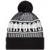 Шапка с помпоном Las Vegas Raiders New Era Striped Cuffed Knit - Black