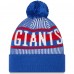 Шапка с помпоном New York Giants New Era Striped Cuffed Knit - Royal