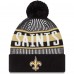 Шапка с помпоном New Orleans Saints New Era Striped Cuffed Knit - Black Шапка с помпоном New Orleans Saints New Era Striped Cuffed Knit - Black