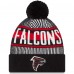 Шапка с помпоном Atlanta Falcons New Era Striped Cuffed Knit - Black Шапка с помпоном Atlanta Falcons New Era Striped Cuffed Knit - Black