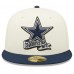 Бейсболка Dallas Cowboys New Era 2022 Sideline 59FIFTY - Cream/Navy