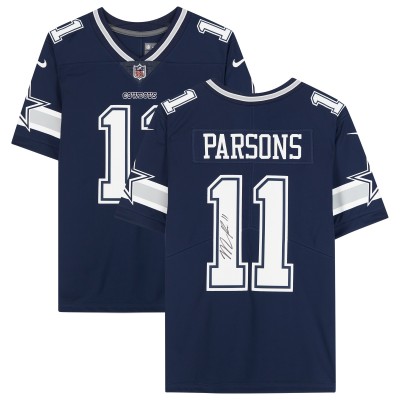 Игровая джерси Autographed Dallas Cowboys Micah Parsons Fanatics Authentic Navy Nike Limited