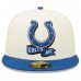 Бейсболка Indianapolis Colts New Era 2022 Sideline 59FIFTY - Cream/Royal