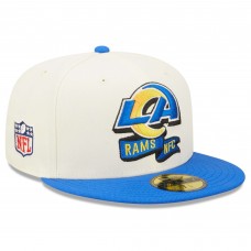 Бейсболка Los Angeles Rams New Era 2022 Sideline 59FIFTY - Cream/Royal