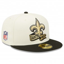 Бейсболка New Orleans Saints New Era 2022 Sideline 59FIFTY - Cream/Black