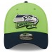Бейсболка Seattle Seahawks New Era SEC 2022 Sideline 39THIRTY - Neon Green