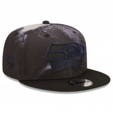 Бейсболка Seattle Seahawks New Era Ink Dye 2022 Sideline 9FIFTY - Black