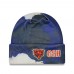 Шапка с отворотом Chicago Bears New Era 2022 Sideline Ink Dye - Navy