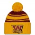 Шапка с помпоном Washington Commanders New Era 2022 Sideline - Burgundy/Gold