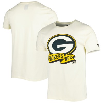 Футболка Green Bay Packers New Era Cream Sideline Chrome