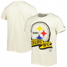 Pittsburgh Steelers New Era Cream Sideline Chrome T-Shirt