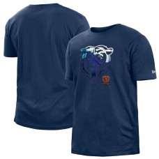 Футболка Chicago Bears New Era Navy 2022 Sideline Ink Dye