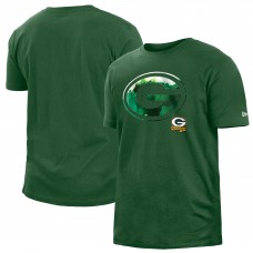 Футболка Green Bay Packers New Era 2022 Sideline Ink Dye - Green