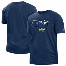 Футболка Seattle Seahawks New Era 2022 Sideline Ink Dye - College Navy