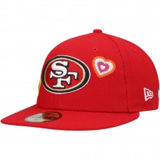 Бейсболка San Francisco 49ers New Era Chain Stitch Heart 59FIFTY - Scarlet