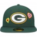 Бейсболка Green Bay Packers New Era Chain Stitch Heart 59FIFTY - Green