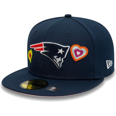 Бейсболка New England Patriots New Era Chain Stitch Heart 59FIFTY - Navy