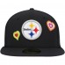 Бейсболка Pittsburgh Steelers New Era Black Chain Stitch Heart 59FIFTY