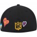 Бейсболка Pittsburgh Steelers New Era Black Chain Stitch Heart 59FIFTY