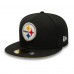 Бейсболка Pittsburgh Steelers New Era Black Super Bowl XL Citrus Pop 59FIFTY