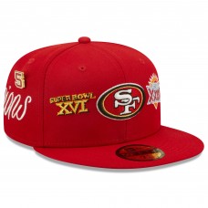 Бейсболка San Francisco 49ers New Era Historic Champs 59FIFTY - Scarlet