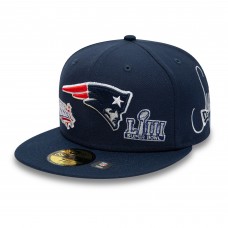 Бейсболка New England Patriots New Era Historic Champs 59FIFTY - Navy