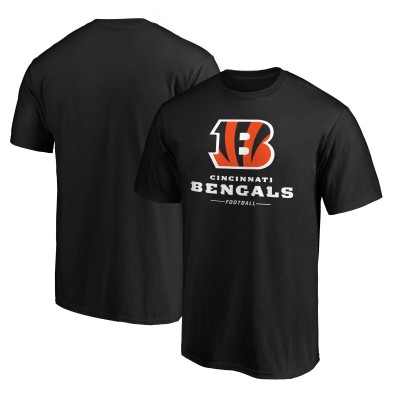 Cincinnati Bengals Team Lockup T-Shirt - Black - оригинальная атрибутика Цинциннати Бенгалс
