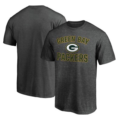 Футболка Green Bay Packers Fanatics Heather Charcoal Victory Arch